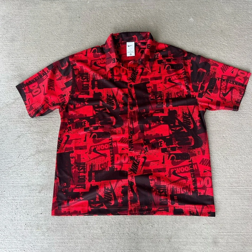 Nike‎ Dri-FIT Basketball Shirt Red Mens M Shooting Top DX7860